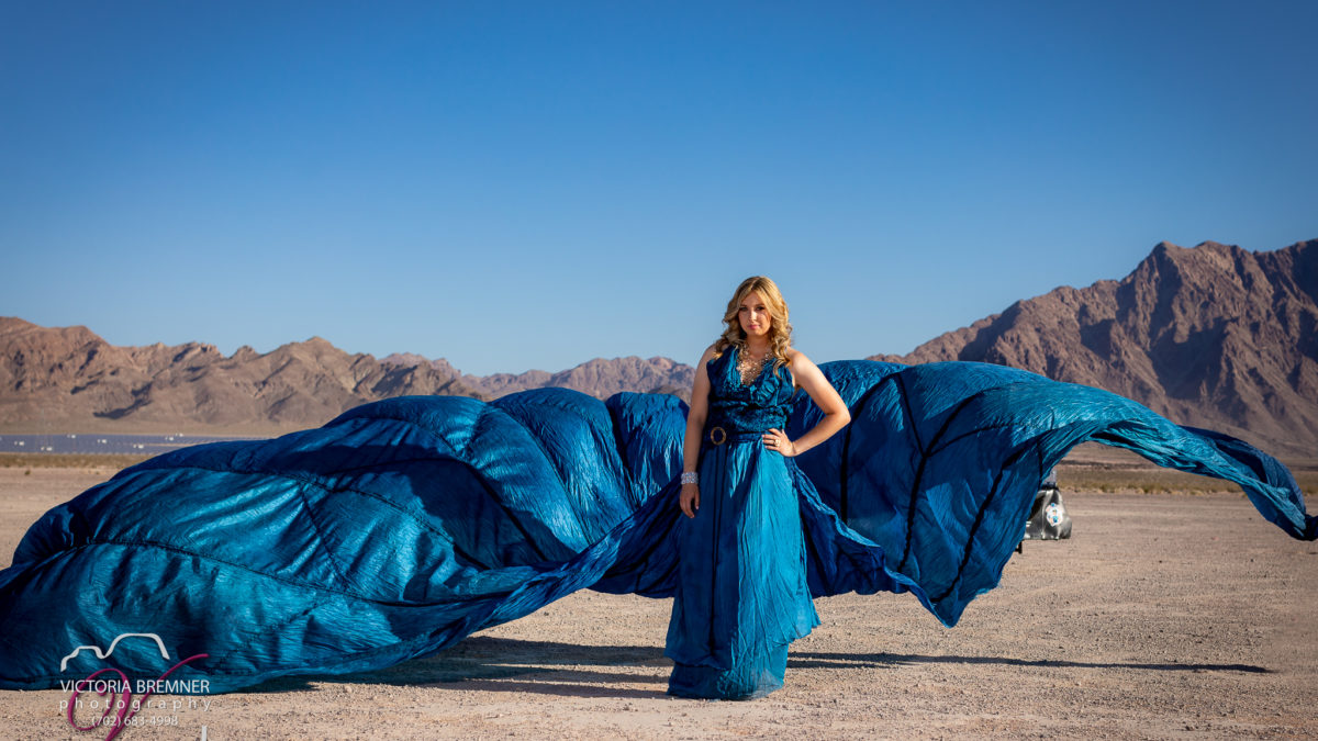 Wedding dress made with a historic parachute - M&M