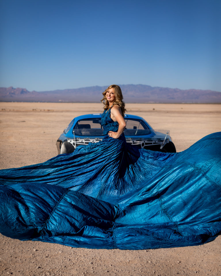 Las Vegas Parachute Dress Photography Portrait Session